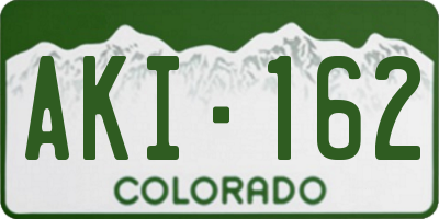 CO license plate AKI162