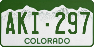 CO license plate AKI297