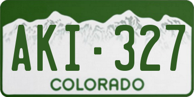 CO license plate AKI327