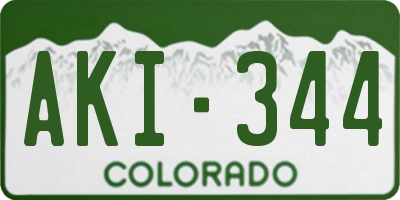 CO license plate AKI344