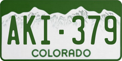 CO license plate AKI379