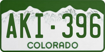 CO license plate AKI396