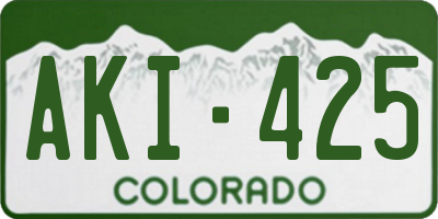 CO license plate AKI425