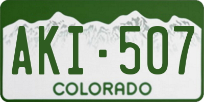 CO license plate AKI507