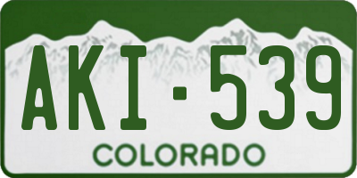 CO license plate AKI539