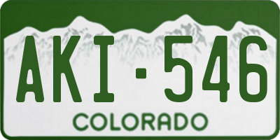 CO license plate AKI546