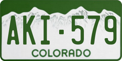CO license plate AKI579