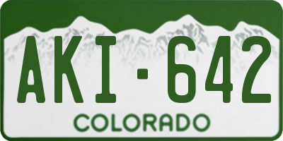 CO license plate AKI642