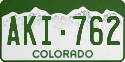 CO license plate AKI762