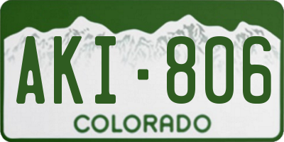 CO license plate AKI806