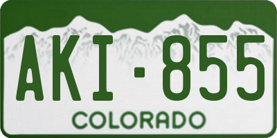CO license plate AKI855