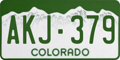 CO license plate AKJ379