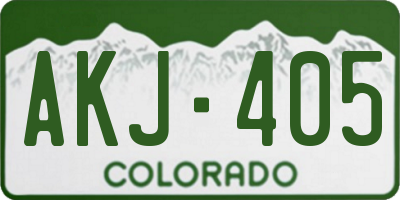 CO license plate AKJ405