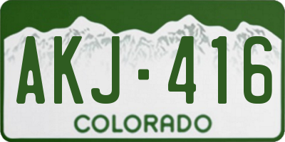 CO license plate AKJ416