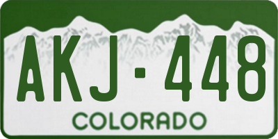 CO license plate AKJ448
