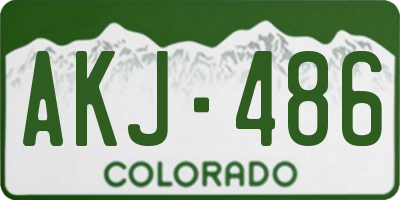 CO license plate AKJ486