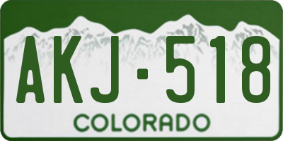 CO license plate AKJ518