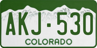 CO license plate AKJ530
