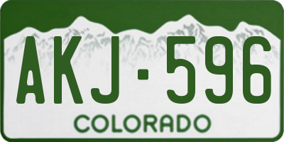 CO license plate AKJ596