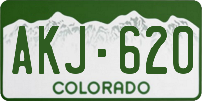 CO license plate AKJ620