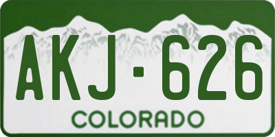 CO license plate AKJ626