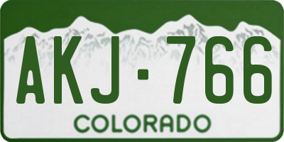 CO license plate AKJ766