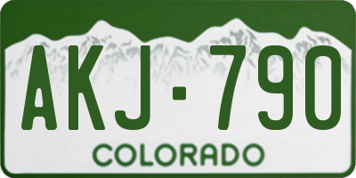 CO license plate AKJ790