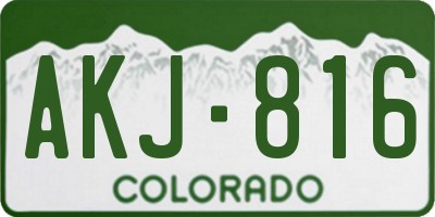 CO license plate AKJ816