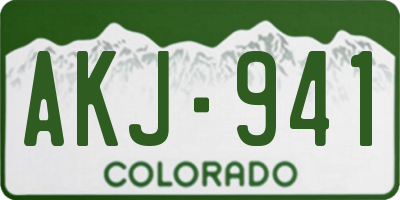 CO license plate AKJ941