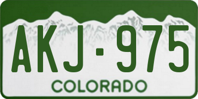 CO license plate AKJ975