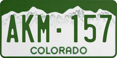 CO license plate AKM157