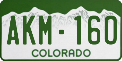 CO license plate AKM160