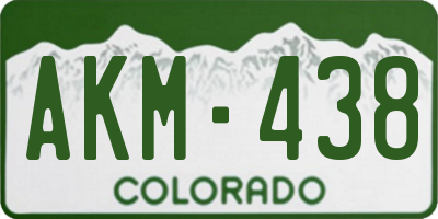 CO license plate AKM438