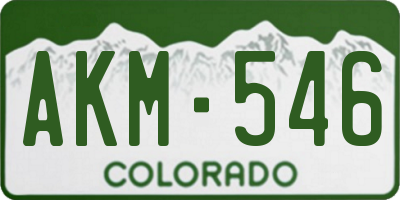 CO license plate AKM546