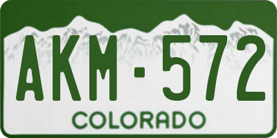 CO license plate AKM572