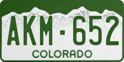 CO license plate AKM652