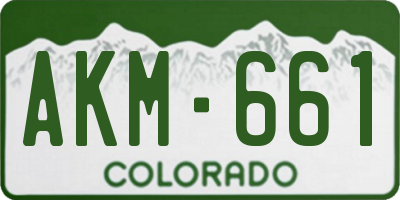 CO license plate AKM661
