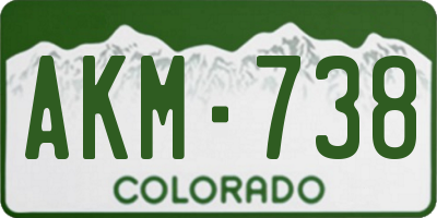 CO license plate AKM738