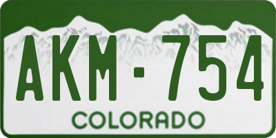 CO license plate AKM754