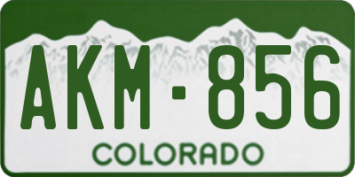 CO license plate AKM856