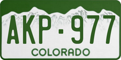 CO license plate AKP977