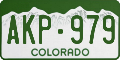 CO license plate AKP979