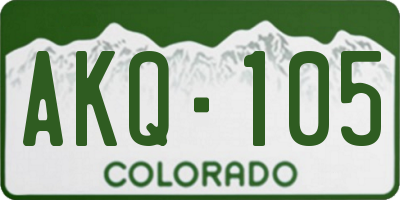 CO license plate AKQ105