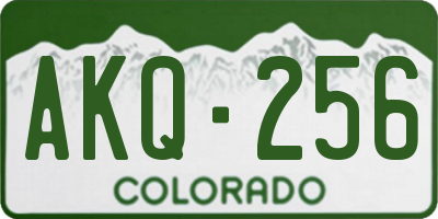 CO license plate AKQ256
