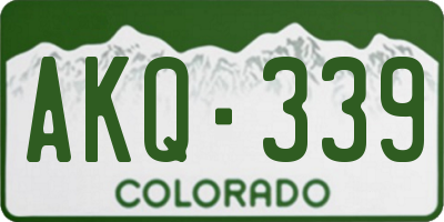 CO license plate AKQ339