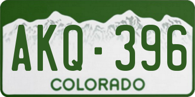 CO license plate AKQ396