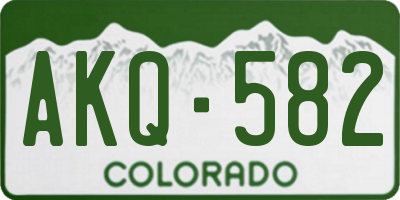 CO license plate AKQ582