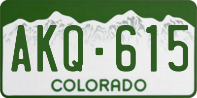 CO license plate AKQ615