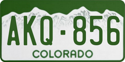 CO license plate AKQ856