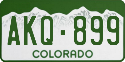 CO license plate AKQ899